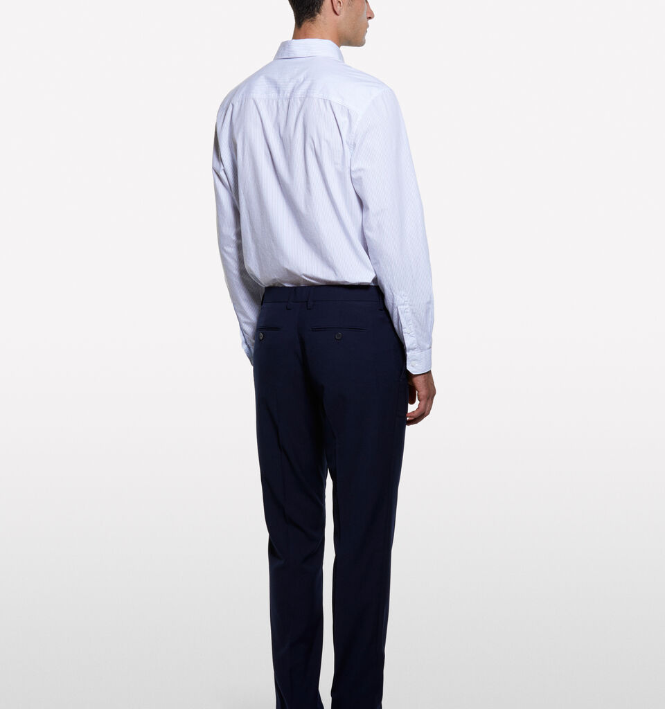 Pantalon élégant bleu foncé - pantalons slim pour homme - Bleu Foncé | Sisley image number 2